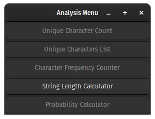 SGen Libre's Analysis Menu screenshot